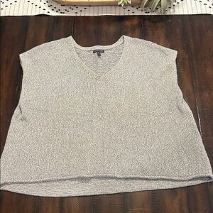 Eileen Fisher Textured Gray Knit Top